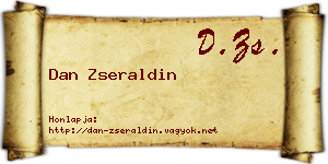 Dan Zseraldin névjegykártya